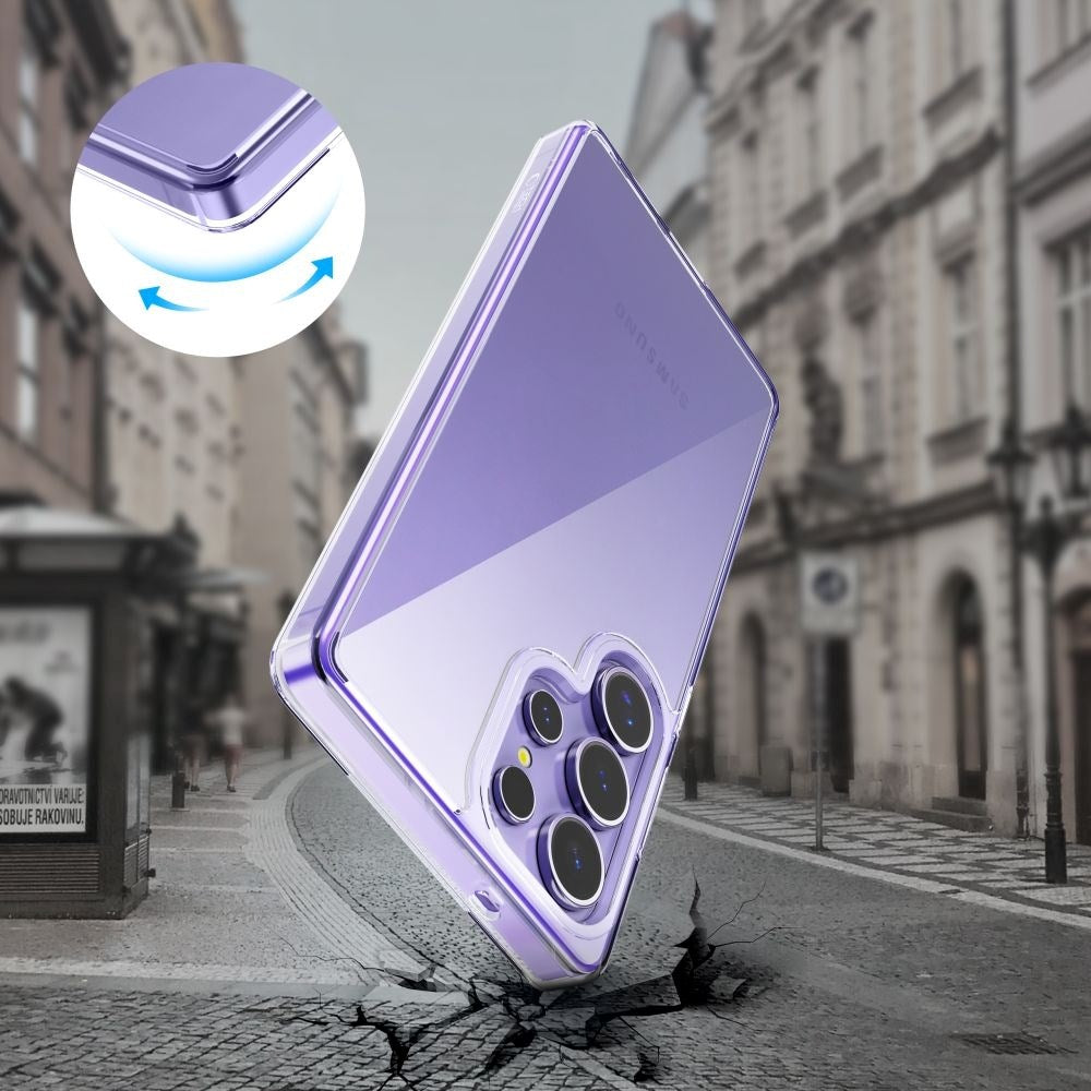 Samsung Galaxy S25 Ultra Tech-Protect Flexair Hybrid Skal - Genomskinlig