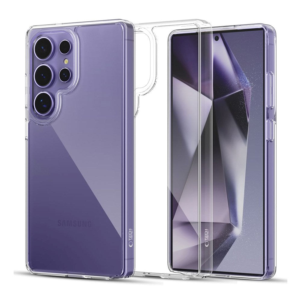 Samsung Galaxy S25 Ultra Tech-Protect Flexair Hybrid Skal - Genomskinlig