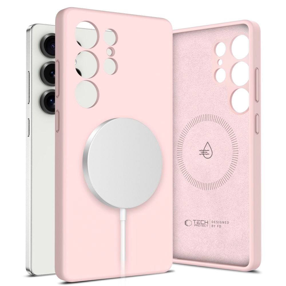 Samsung Galaxy S25 Ultra Tech-Protect Silikon Skal - MagSafe Kompatibelt - Rosa