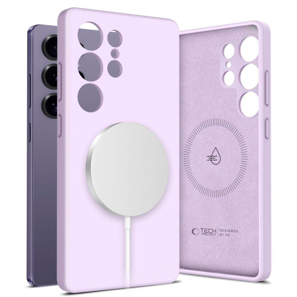 Samsung Galaxy S25 Ultra Tech-Protect Silikon Skal - MagSafe Kompatibelt - Lila