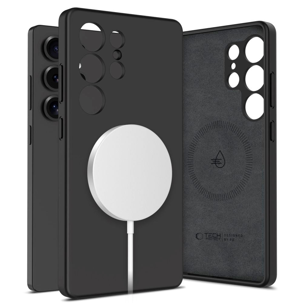 Samsung Galaxy S25 Ultra Tech-Protect Silikon Skal - MagSafe Kompatibelt - Svart