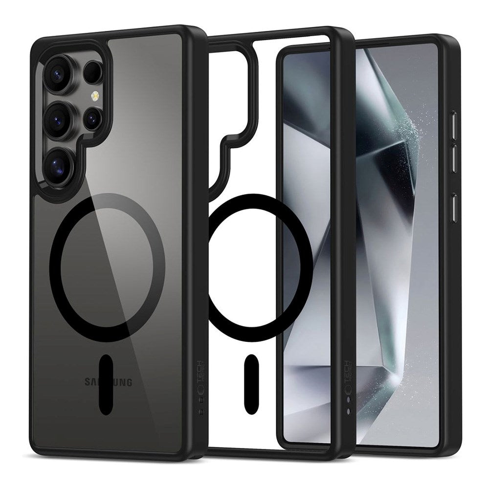 Samsung Galaxy S25 Ultra Tech-Protect Magmat Skal - MagSafe Kompatibel - Genomskinlig / Svart