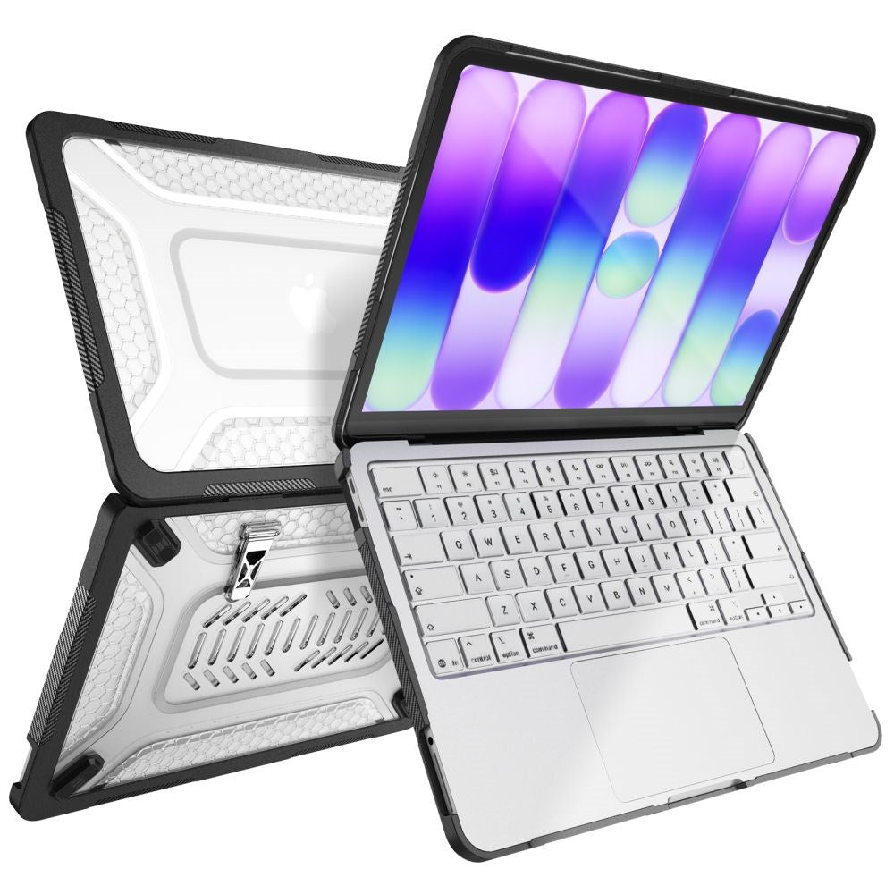 MacBook Neo 13 A18 (2026) Tech-Protect Kevlar Pro Fodral - Svart / Genomskinlig