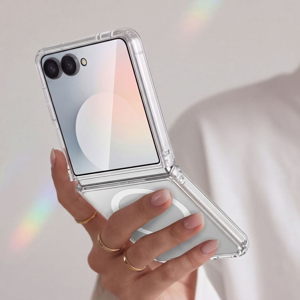 Samsung Galaxy Z Flip8 Tech-Protect Flexair Hybrid Skal - MagSafe Kompatibel - Genomskinlig