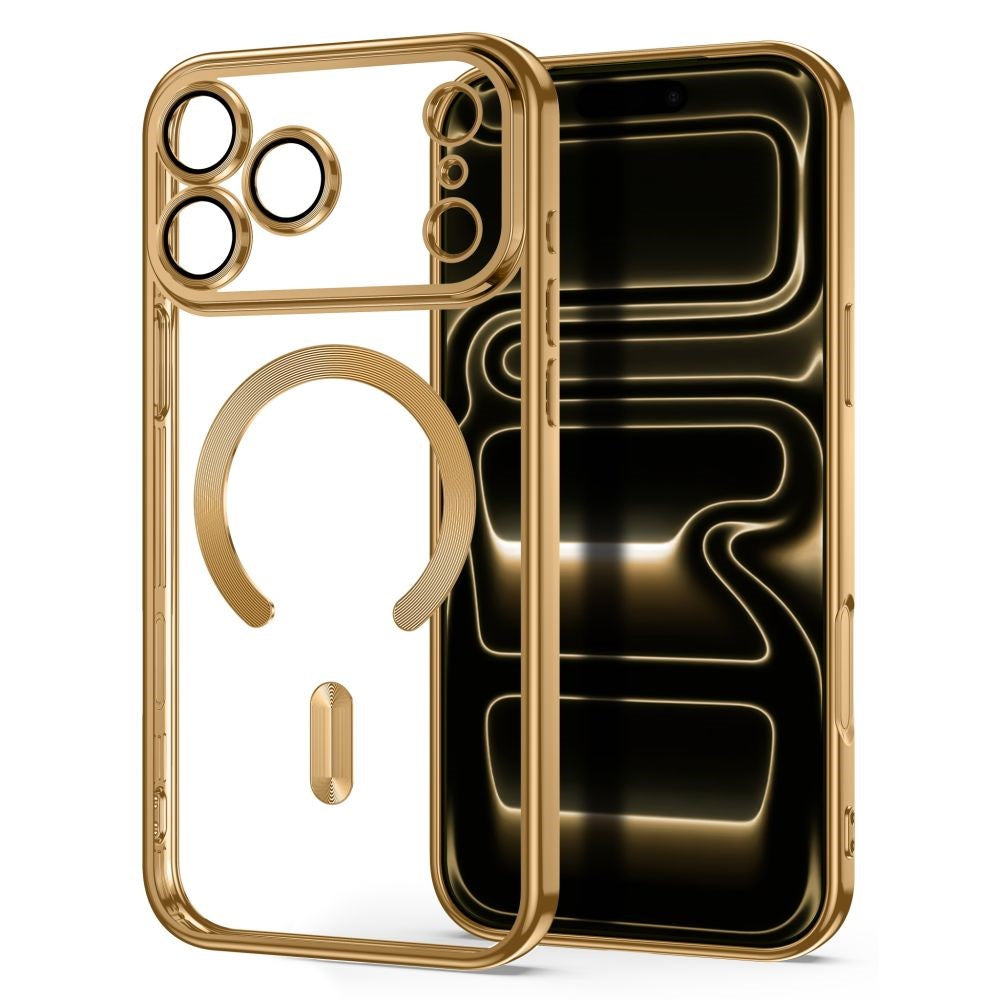 iPhone 18 Pro Max / 17 Pro Max Tech-Protect MagFlex Skal - MagSafe Kompatibel - Genomskinlig / Guld