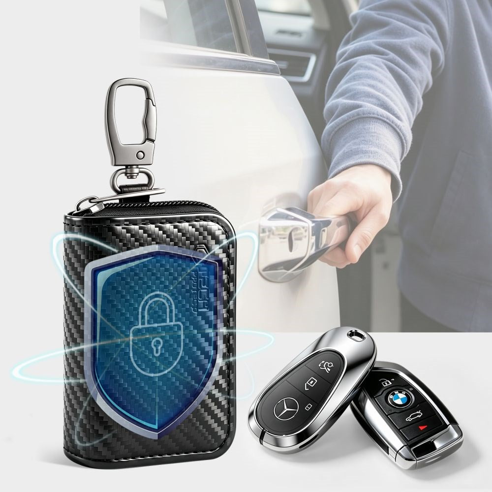 Tech-Protect KLR300 Bilnyckelfodral med RFID-Blockering - Svart / Kolfiber