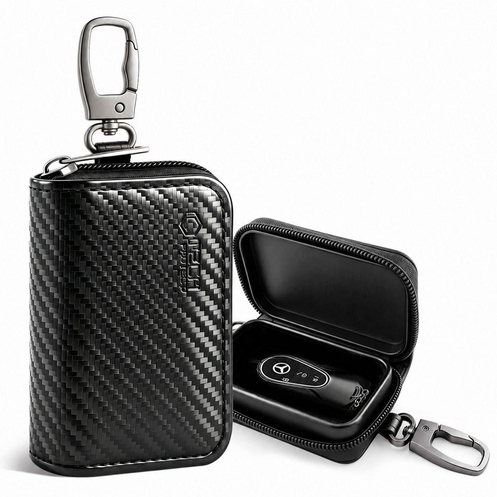 Tech-Protect KLR300 Bilnyckelfodral med RFID-Blockering - Svart / Kolfiber