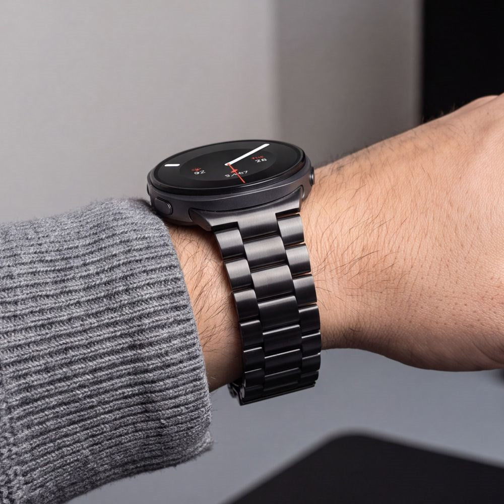 Samsung Galaxy Watch 8 / 9 / Classic (40 / 44 / 46mm) Tech-Protect Stainless Steel Klockarmband - Svart