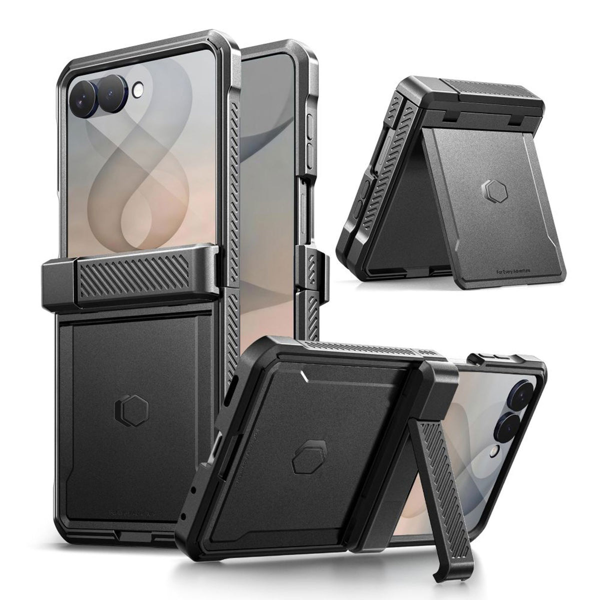 Samsung Galaxy Z Flip8 Tech-Protect Kevlar Pro Skal - Svart