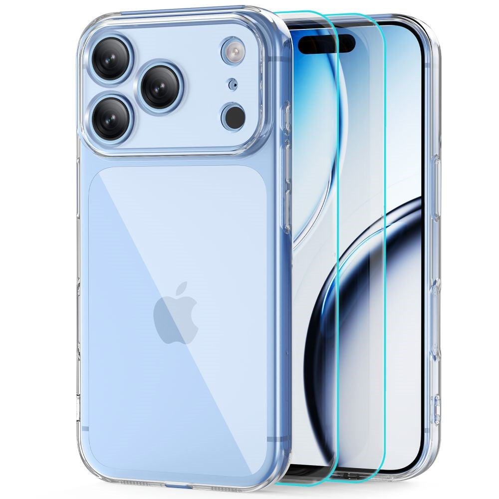 iPhone 18 Pro / 17 Pro Tech-Protect FlexAir Skal med 2 St. Skärmskydd - MagSafe Kompatibel - Genomskinlig