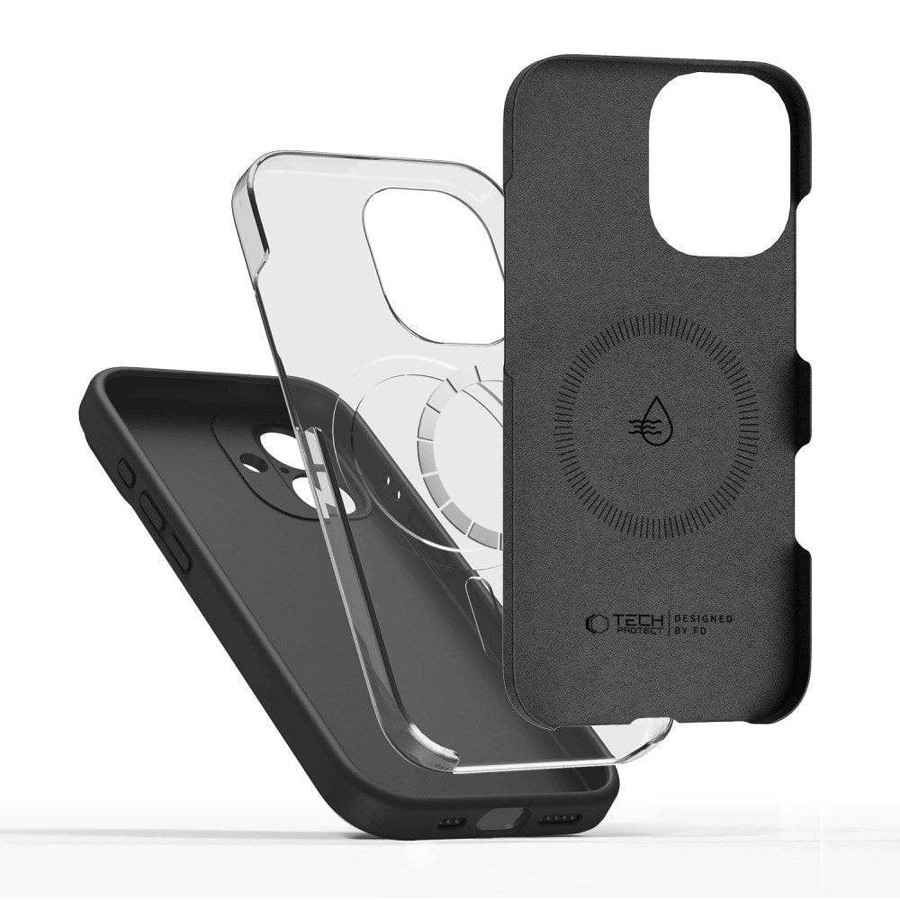 iPhone 17 Tech-Protect Silicone Skal - MagSafe Kompatibel - Svart