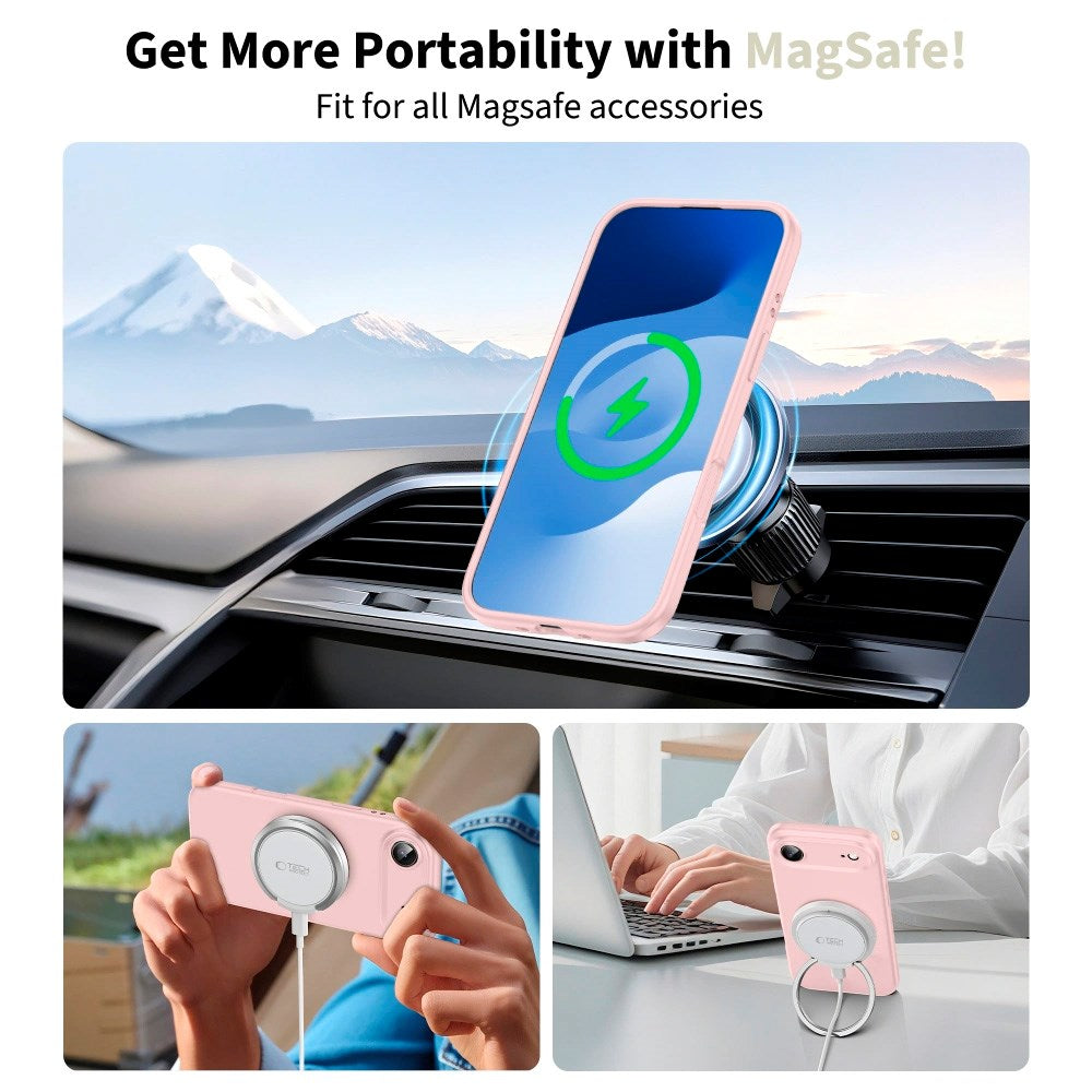 iPhone Air Tech-Protect Silicone Skal - MagSafe Kompatibel - Rosa