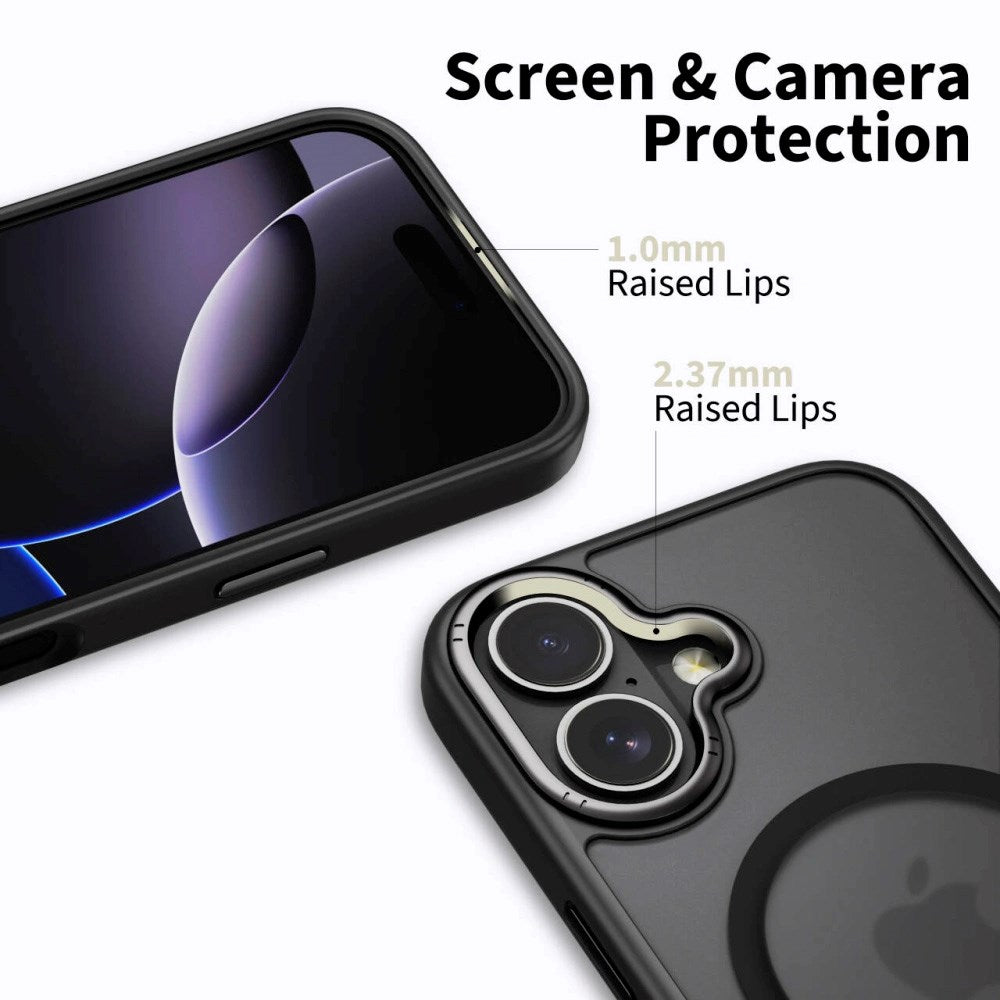 iPhone 17 Tech-Protect MagEdge Hybrid Skal - MagSafe Kompatibel - Matt Svart