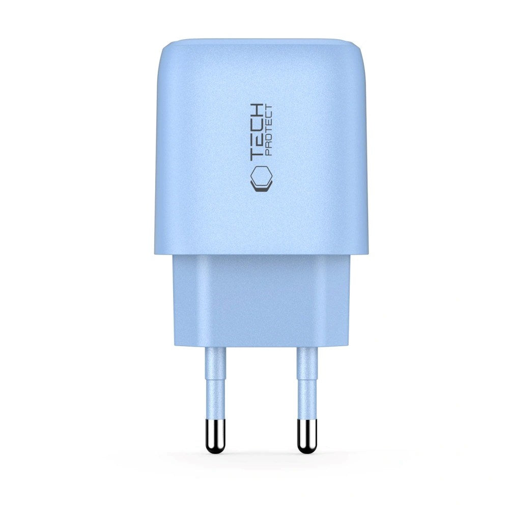 Tech-Protect NCA30 Väggladdare med 30W - 1 x USB-A & 1 x USB-C - Blå