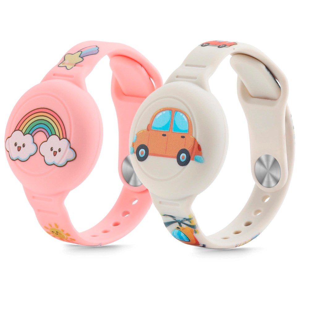 Tech-Protect AirTag 1. & 2. Gen. Armband för Barn - 2 st - Flerfärgad