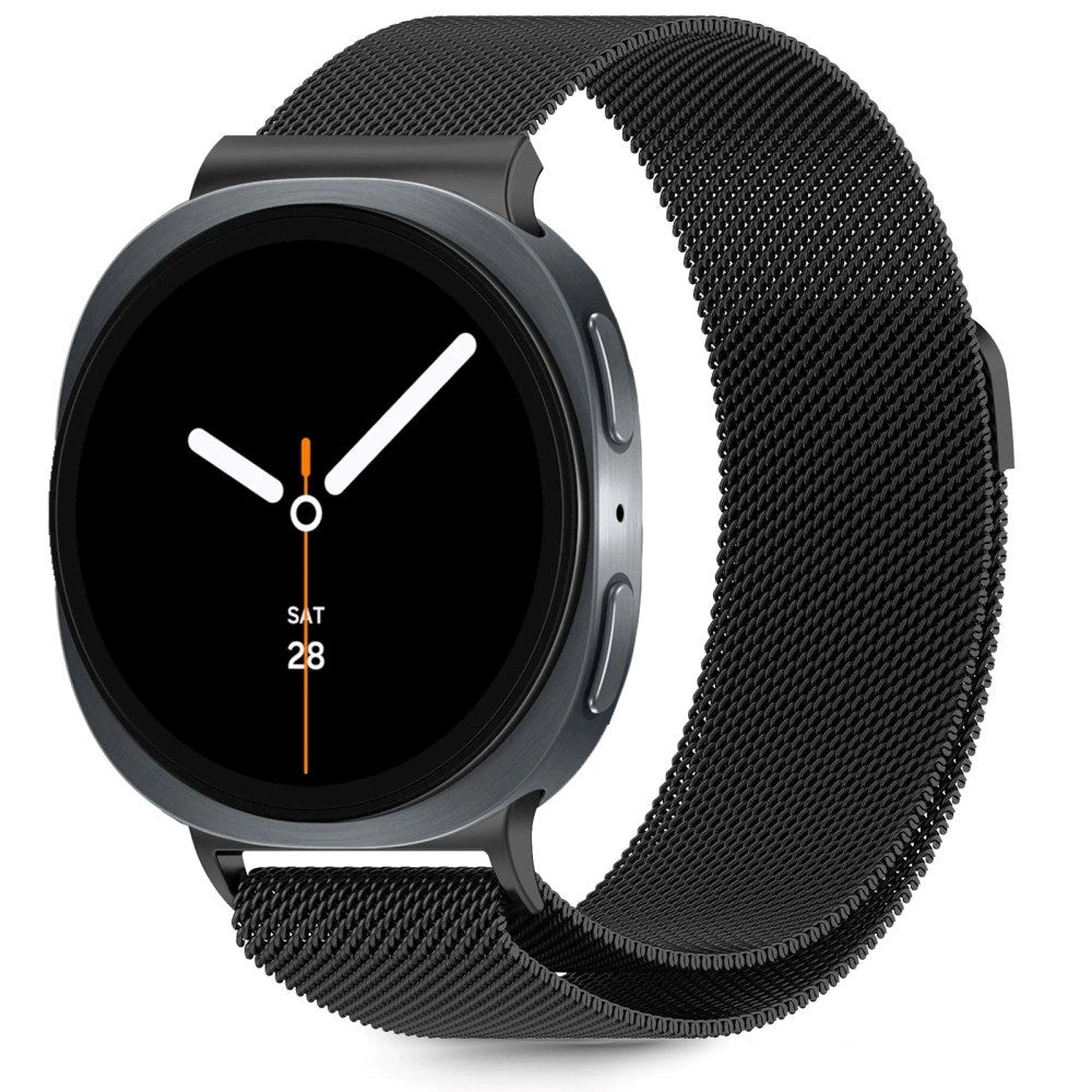 Tech-Protect Samsung Galaxy Watch 8 / 8 Classic (40 / 44 / 46mm) Milanse Rostfritt Stålarmband - Sort