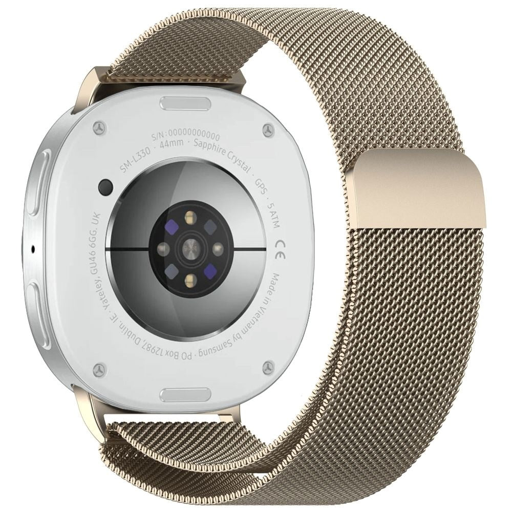 Tech-Protect Samsung Galaxy Watch 8 / 8 Classic (40 / 44 / 46mm) Milanse Rostfritt Stålarmband - Starlight