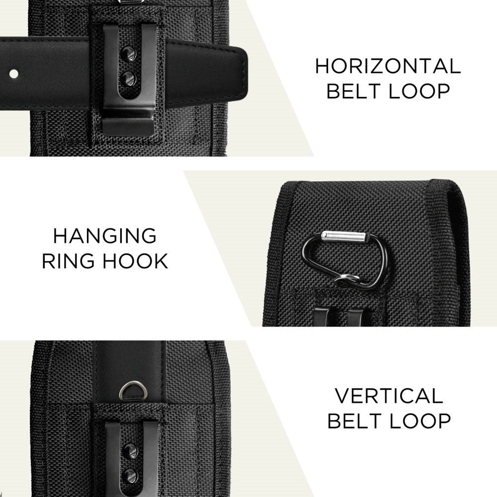 Tech-Protect Universal Nylon Mobil Etui - Mått (17.7 x 9.1 x 2.4 cm) - Svart