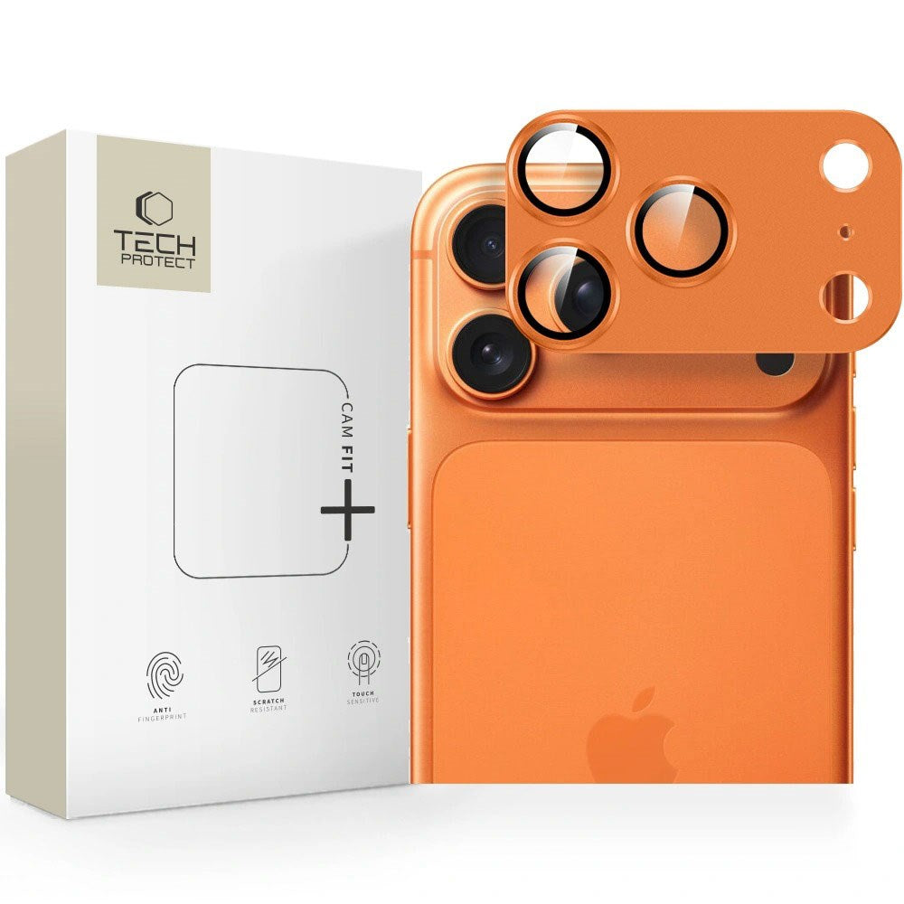 iPhone 17 Pro Tech-Protect Cam Fit+ Kameralinsskyddsglas - Orange