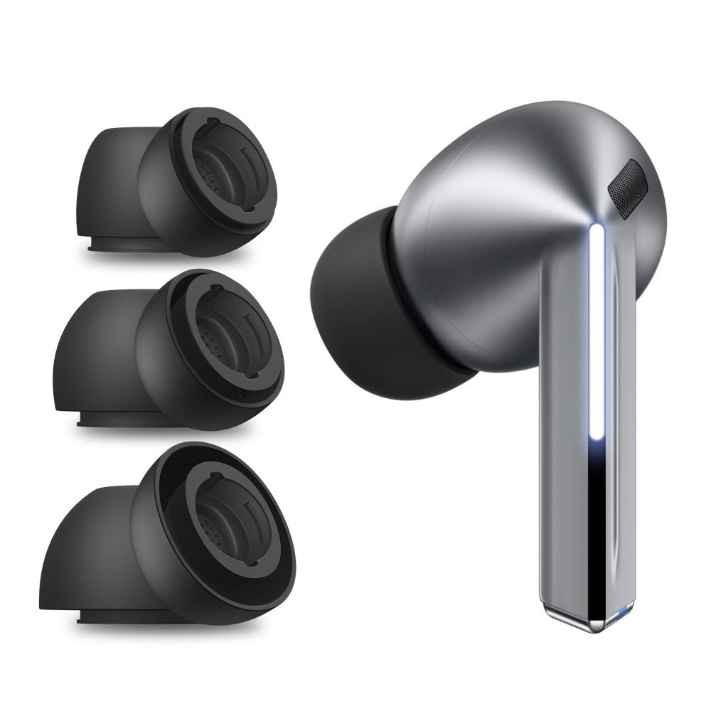 Samsung Galaxy Buds4 Pro / 3 Pro Tech-Protect Set med Öronkuddar - S / M / L - Svart