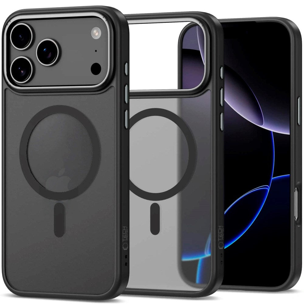 iPhone 17 Pro Max Tech-Protect CamEdge Hybrid Skal - MagSafe Kompatibel - Matt Svart