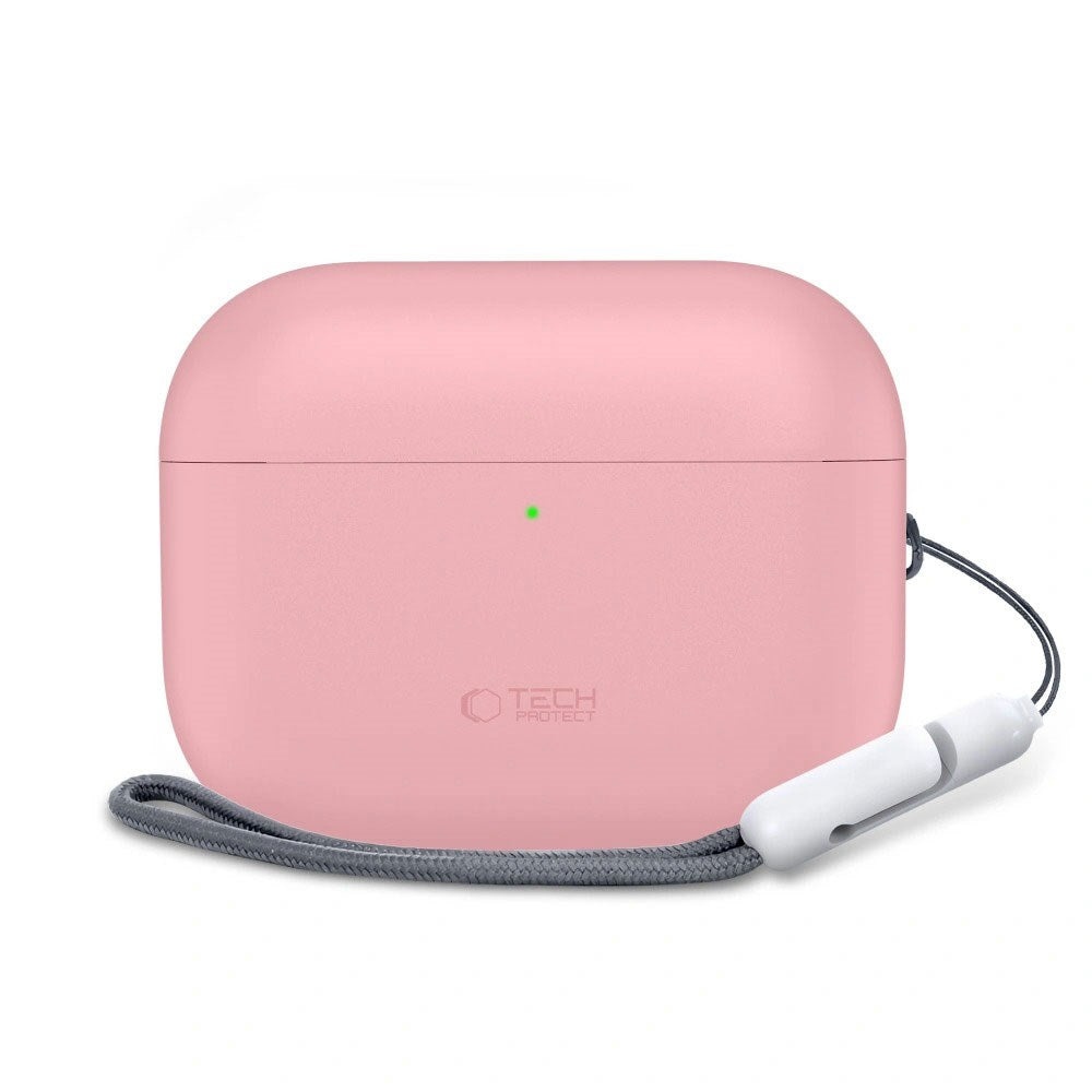 Apple AirPods Pro (3. Gen) Tech-Protect Silikonskydd med Rem - Rosa
