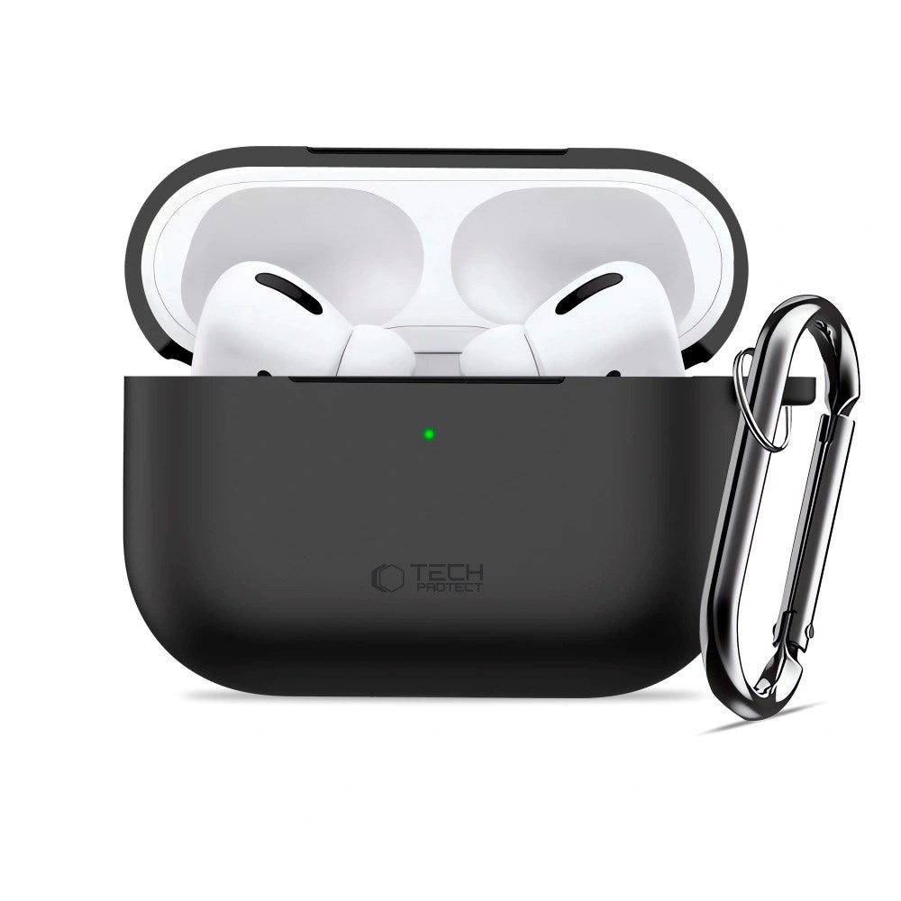 Apple AirPods Pro (3. gen.) Tech-Protect Silicone Hook Skal - Svart