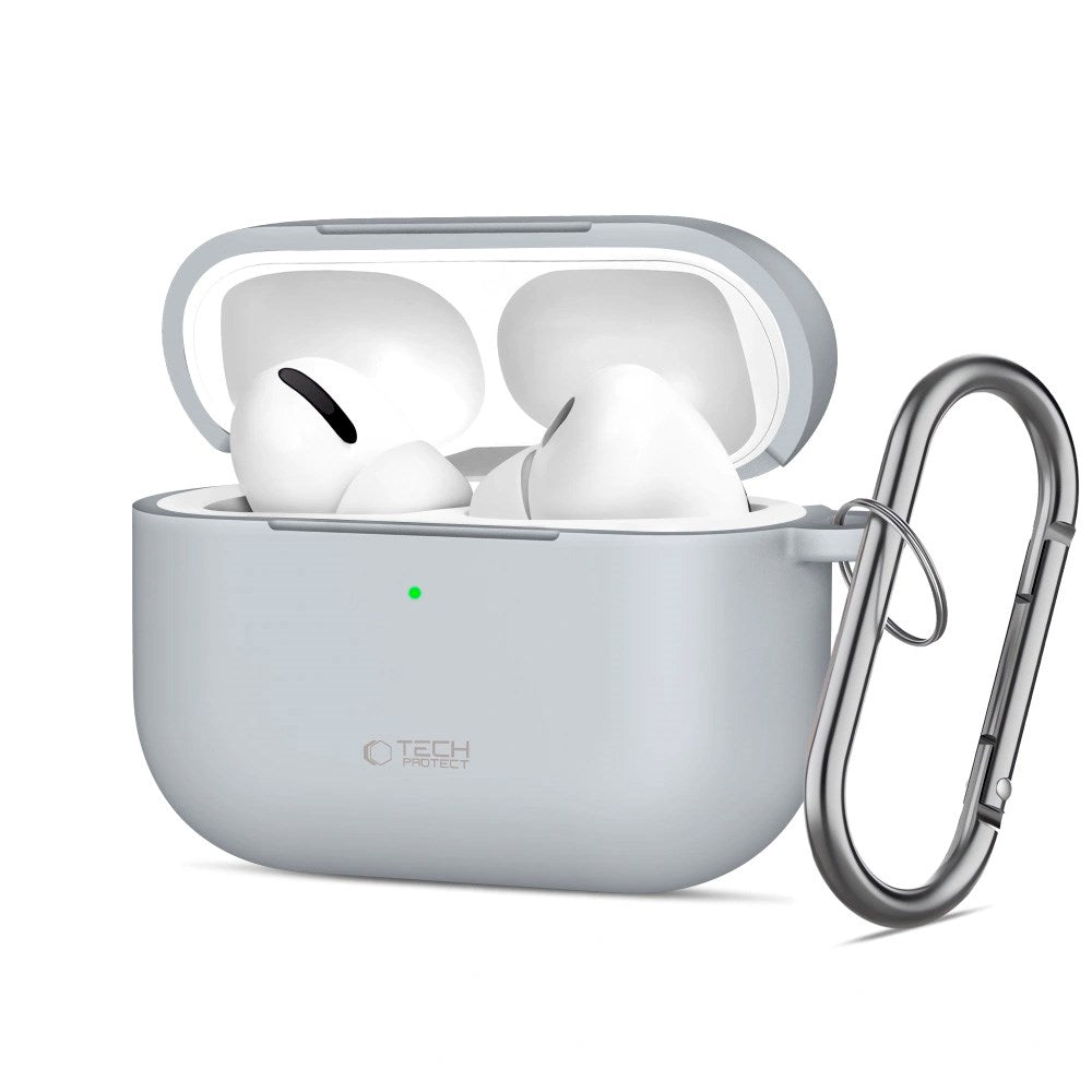 Apple AirPods Pro (3. gen.) Tech-Protect Silicone Hook Skal - Grå