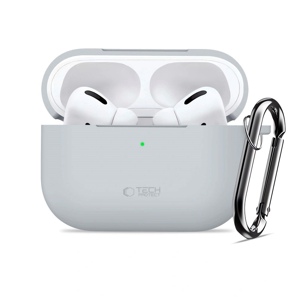 Apple AirPods Pro (3. gen.) Tech-Protect Silicone Hook Skal - Grå
