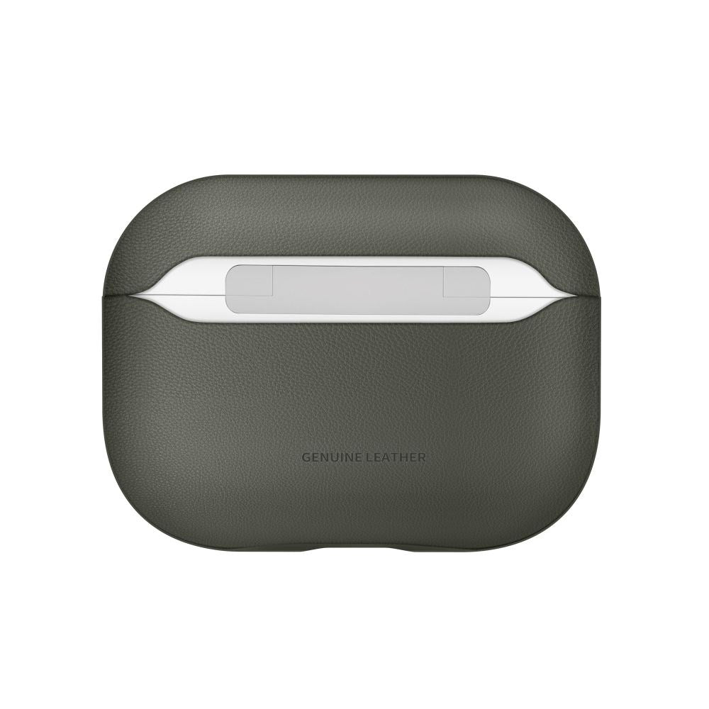 Apple AirPods Pro (3. gen.) Tech-Protect NaturalFit Konstläder Skal m. Rem - Grön