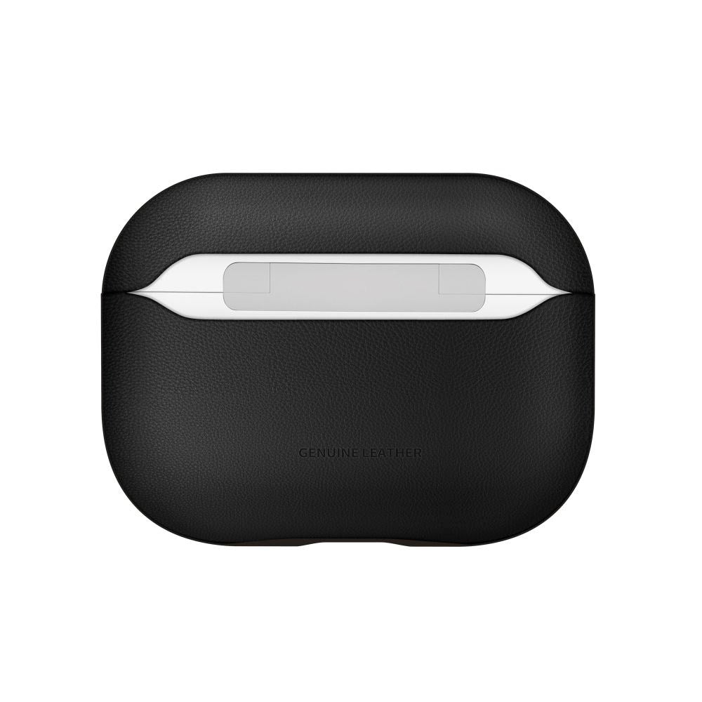 Apple AirPods Pro (3. gen.) Tech-Protect NaturalFit Konstläder Skal m. Rem - Svart