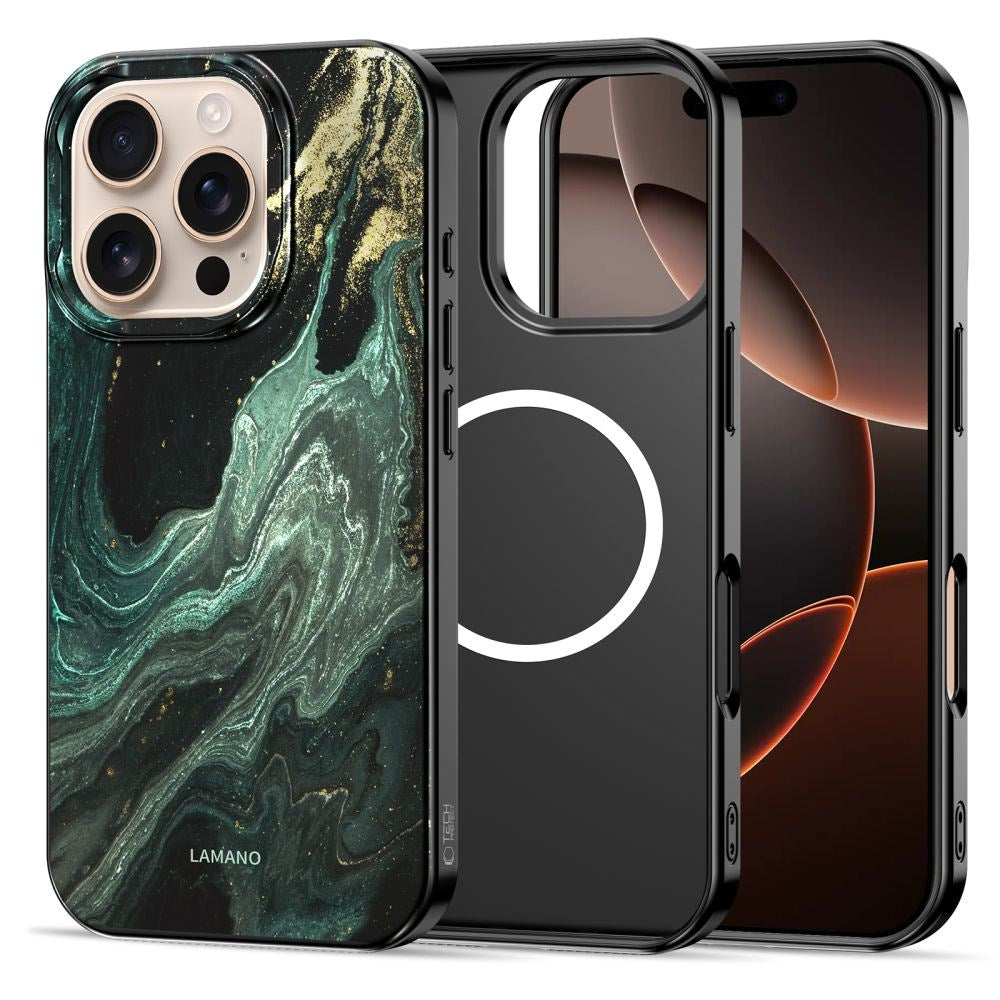 iPhone 16 Pro Tech-Protect Lamano Skal - MagSafe Kompatibel - Verde Aura