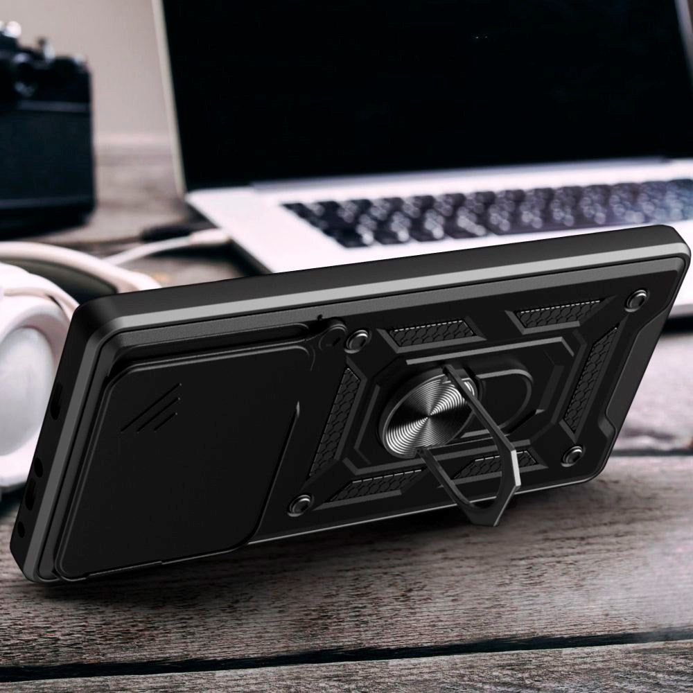 Xiaomi 15T Pro Tech-Protect Camshield Skal m. Magnetisk Ring & Stativfunktion - Svart