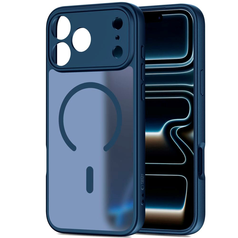 iPhone 17 Pro Max Tech-Protect BasicMag Hybrid Skal - MagSafe Kompatibel - Matt Blå