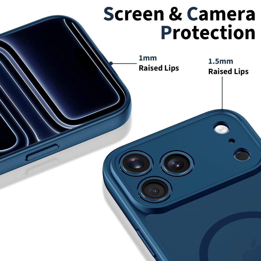 iPhone 17 Pro Max Tech-Protect BasicMag Hybrid Skal - MagSafe Kompatibel - Matt Blå