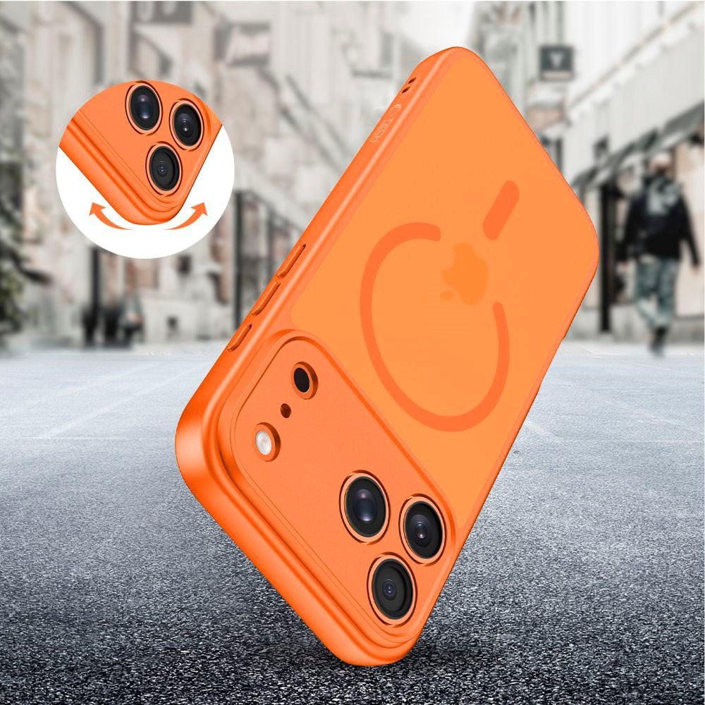 iPhone 17 Pro Tech-Protect BasicMag Hybrid Skal - MagSafe Kompatibel - Matt Orange