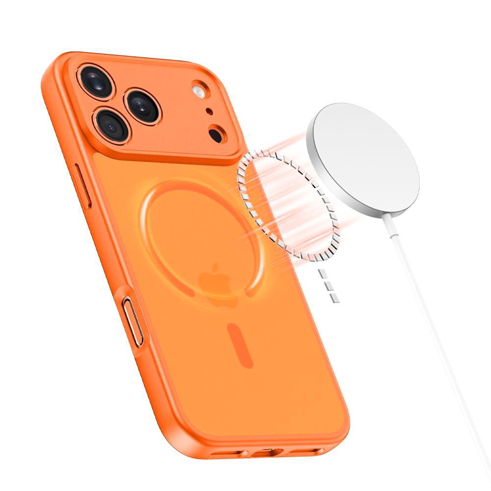 iPhone 17 Pro Tech-Protect BasicMag Hybrid Skal - MagSafe Kompatibel - Matt Orange
