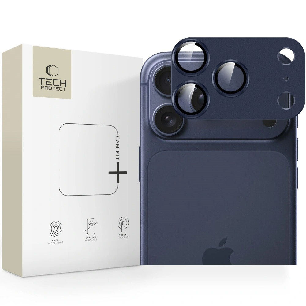 iPhone 17 Pro Max Tech-Protect Cam Fit+ Kameralinsskyddsglas - Blå
