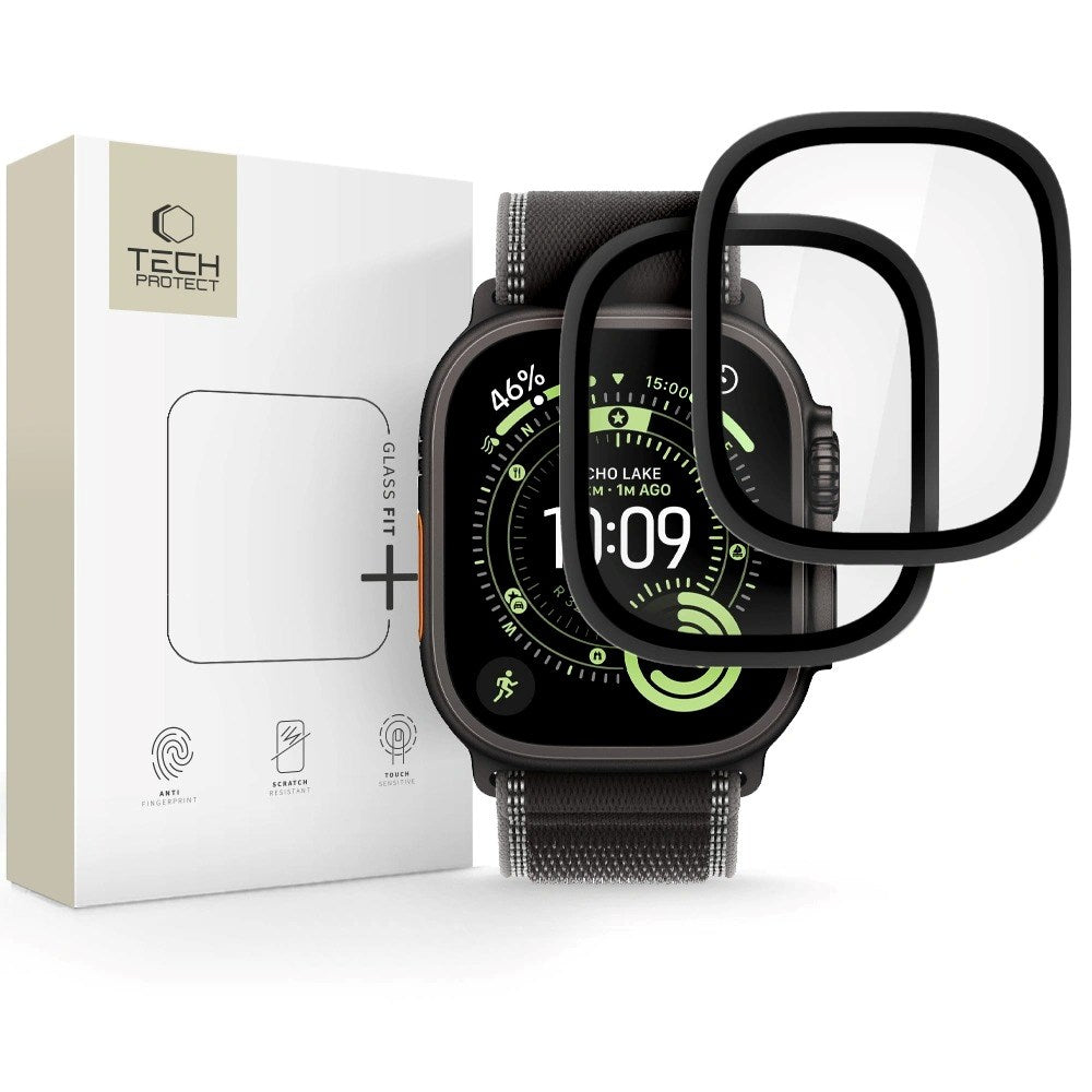 Apple Watch Ultra 3 / 2 / 1 (49 mm) Tech-Protect Skyddsglas - 2 st. - Svart