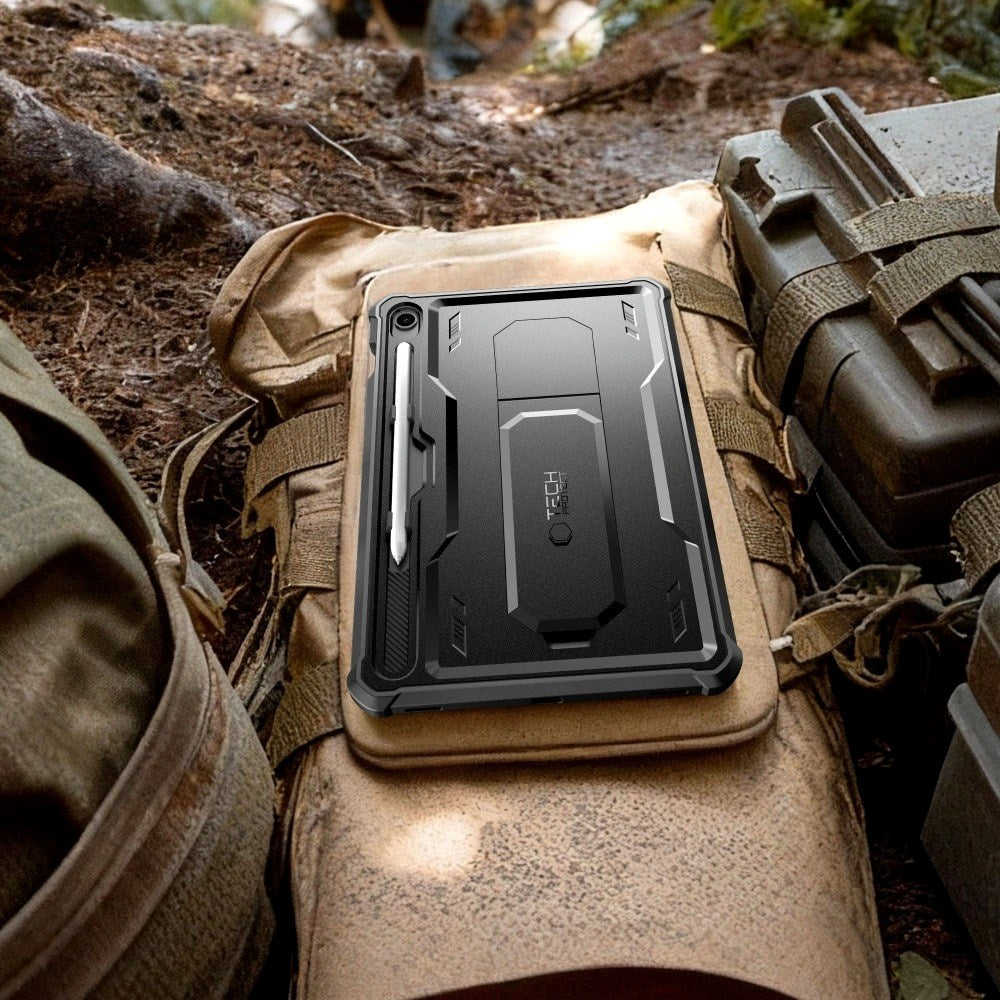 Samsung Galaxy Tab S10 Lite / S10 FE / S9 Tech-Protect Kevlar Pro Skal med Inbyggt Skärmskydd - Svart