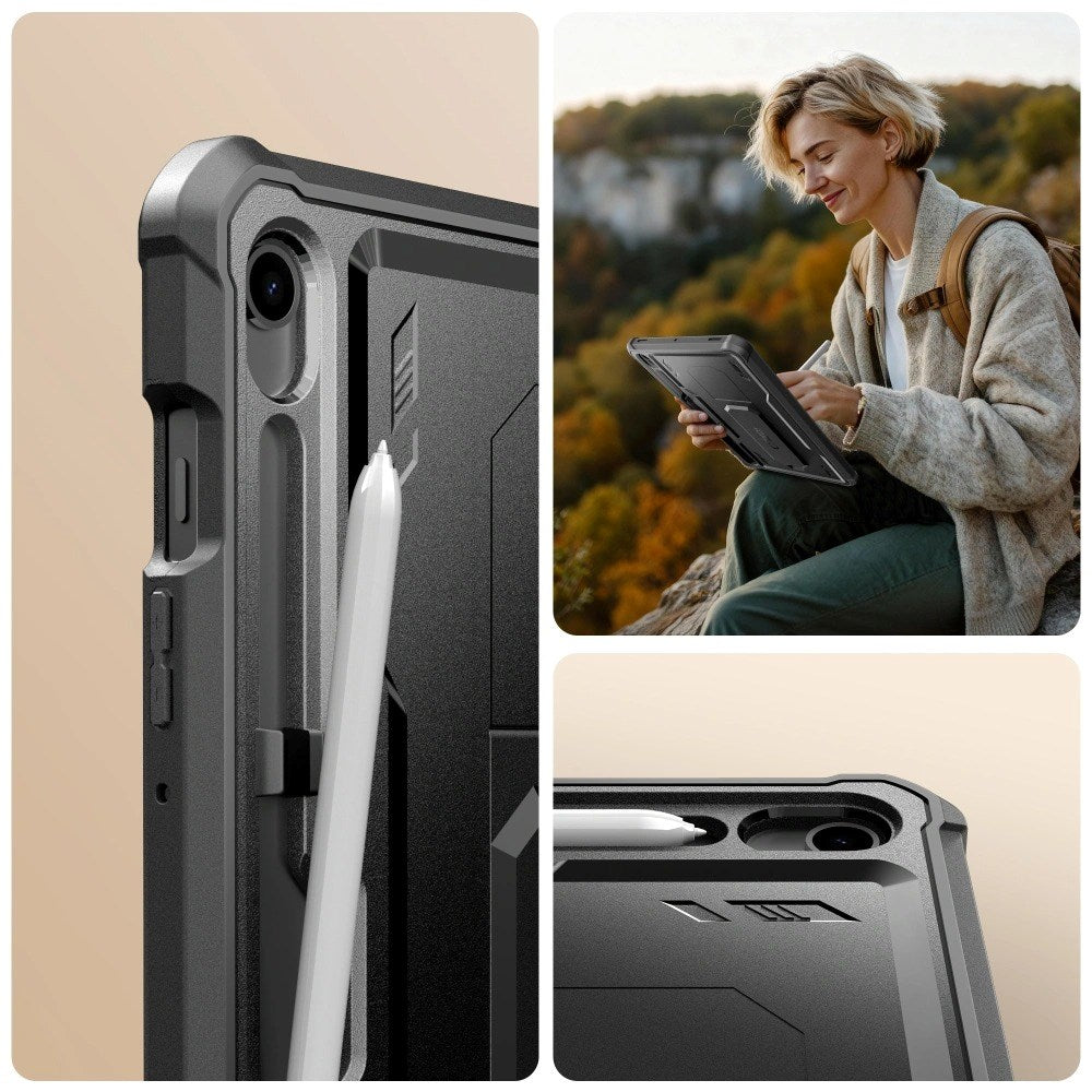 Samsung Galaxy Tab S10 Lite / S10 FE / S9 Tech-Protect Kevlar Pro Skal med Inbyggt Skärmskydd - Svart