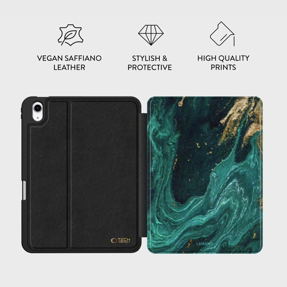 iPad 10.9" (2024 / 2022) / 11" (2025) Tech-Protect Lamano Fodral - Verde Aura