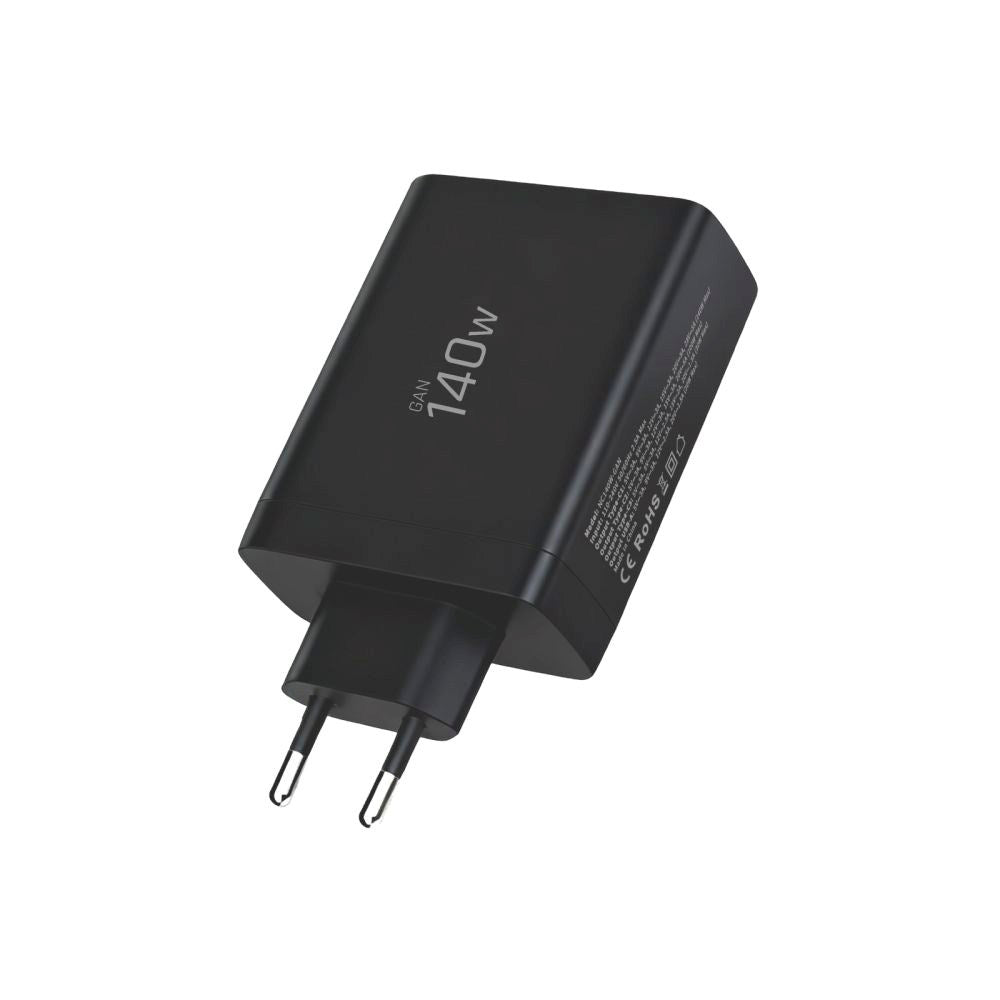 Tech-Protect 140W GaN Väggladdare m. 1 x USB-A & 3 x USB-C – Svart