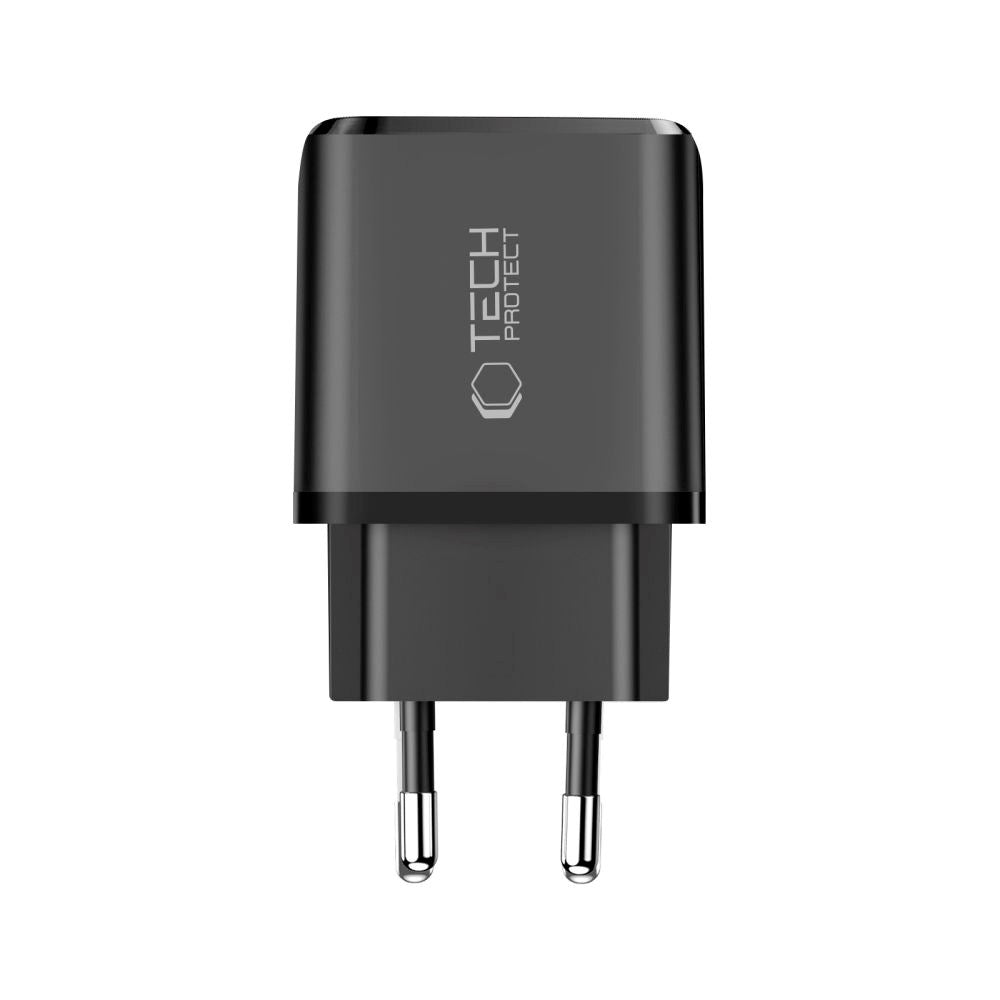 Tech-Protect 45W Väggladdare m. 1 x USB-C & 1 x USB-A - Svart