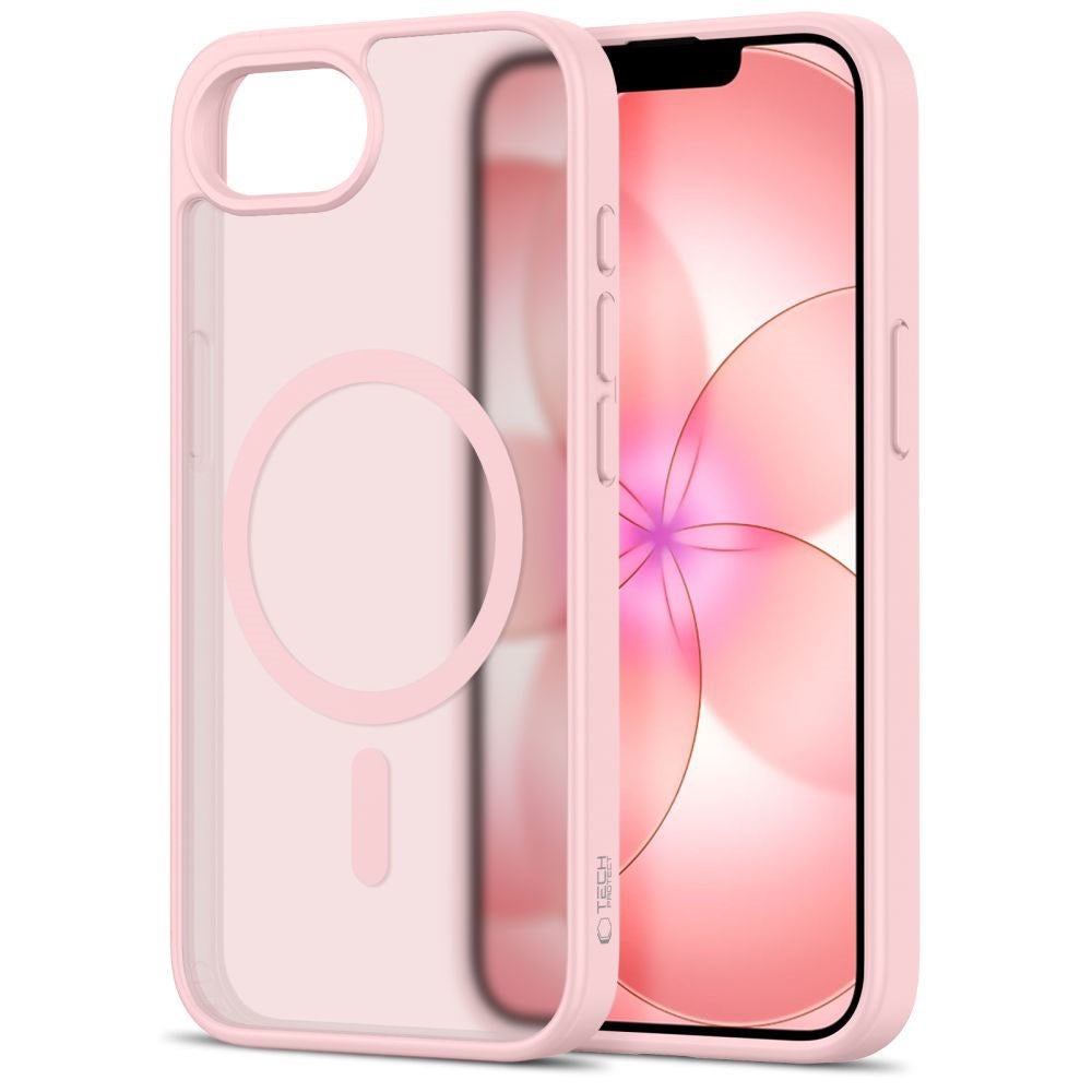 iPhone 17e / 16e Tech-Protect BasicMag Hybrid Skal - MagSafe Kompatibel - Matt Rosa