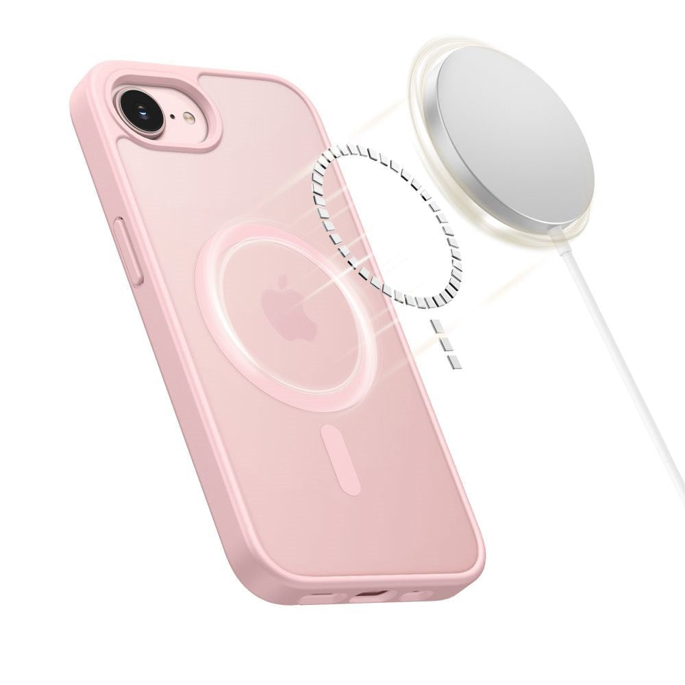 iPhone 17e / 16e Tech-Protect BasicMag Hybrid Skal - MagSafe Kompatibel - Matt Rosa