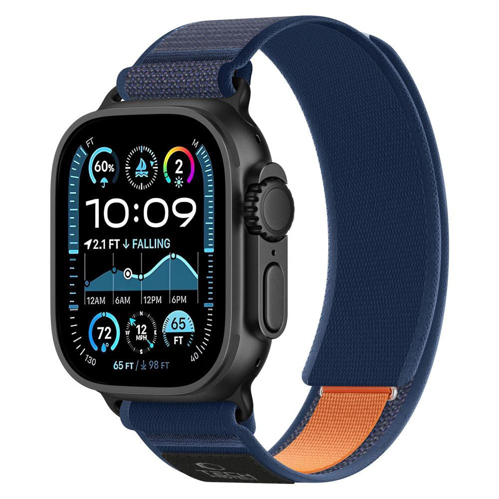 Apple Watch (44/SE/45/46/49Mm) Tech-Protect Nylon Elite Armband - Blå / Orange