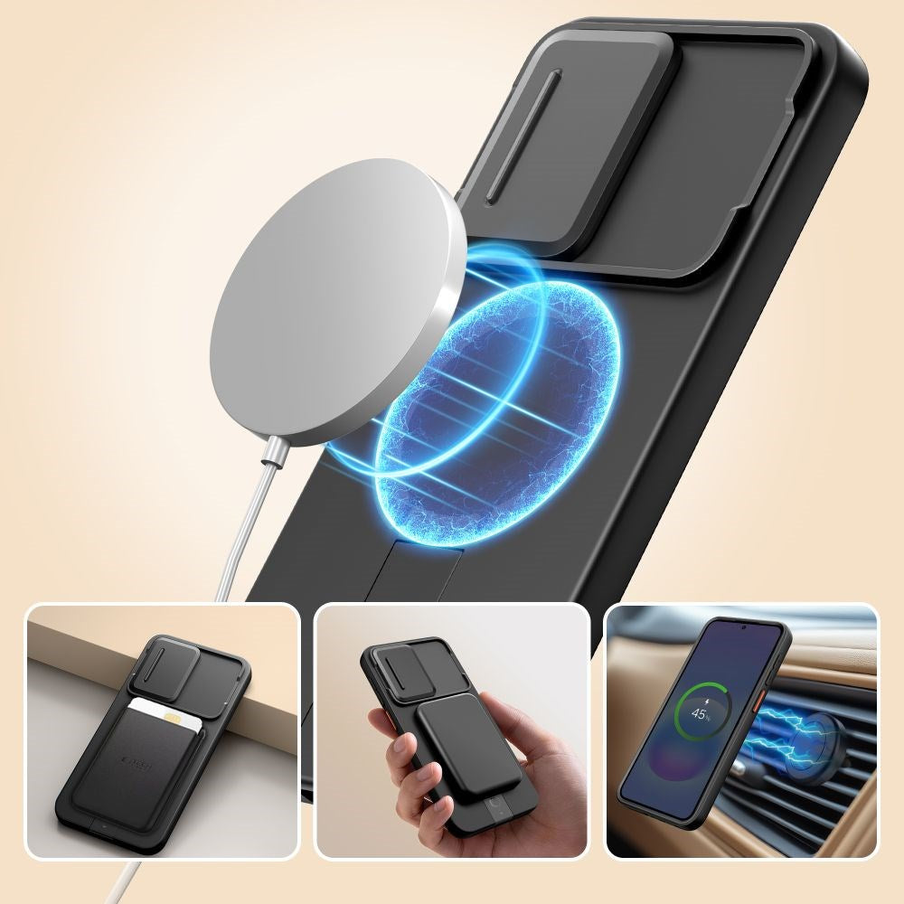 Samsung Galaxy A57 Tech-Protect Kevlar Aura Hybrid Skal - MagSafe Kompatibel - Svart