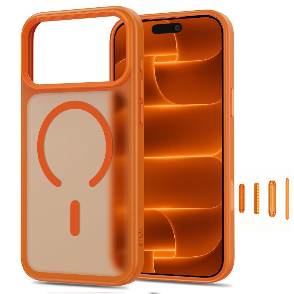 iPhone 18 Pro Max / 17 Pro Max Tech-Protect MagMat Skal - MagSafe Kompatibel - Matt Orange