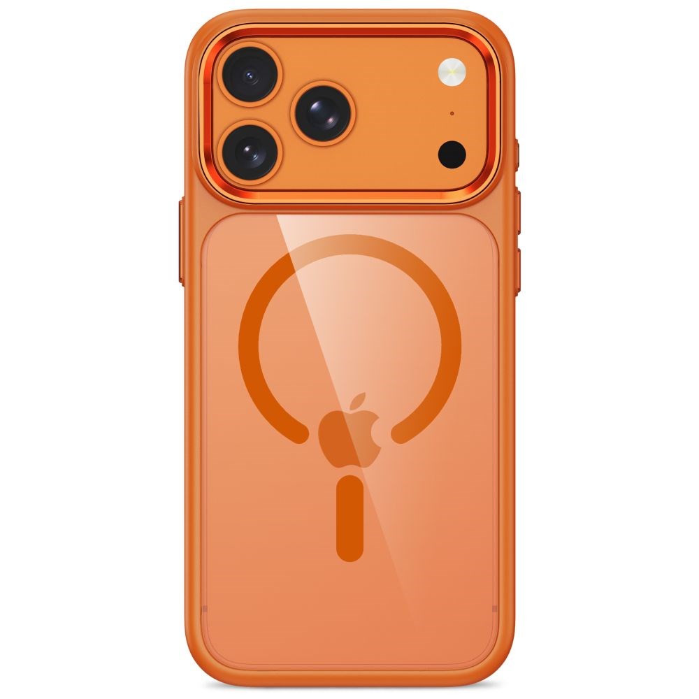 iPhone 18 Pro Max / 17 Pro Max Tech-Protect MagMat Skal - MagSafe Kompatibel - Genomskinlig / Orange